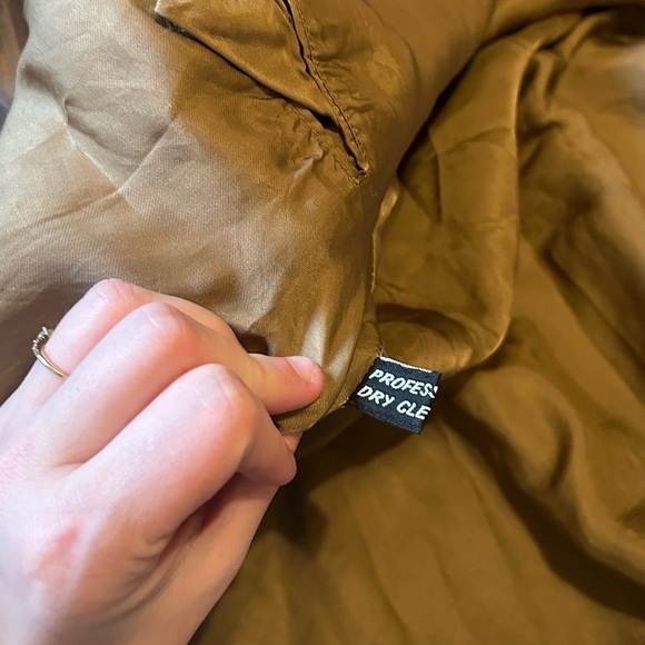 Vintage Yves Saint Laurent Men’s Button Front Tweed Suit Blazer Jacket Sz 42 Tan - Picture 12 of 15